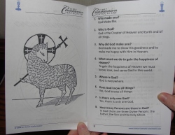 First Communion Answer - Who made you? See the Catholic answers to the most important questions in life at #SaintAnnesHelper.