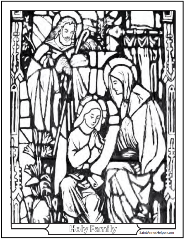 12 Mother's Day Coloring Pages + Honor Mary And The Holy Family