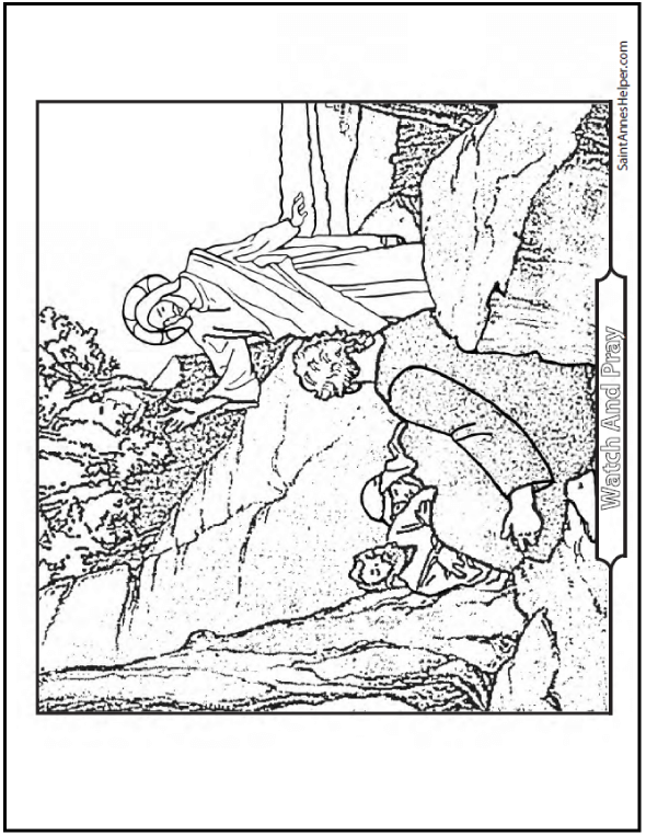 Download Jesus Waking The Apostles Coloring Page